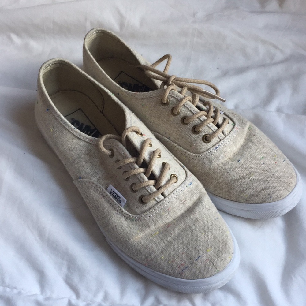 Vans Lo Pro Tan with Multicolor Speckle. Size 7.5